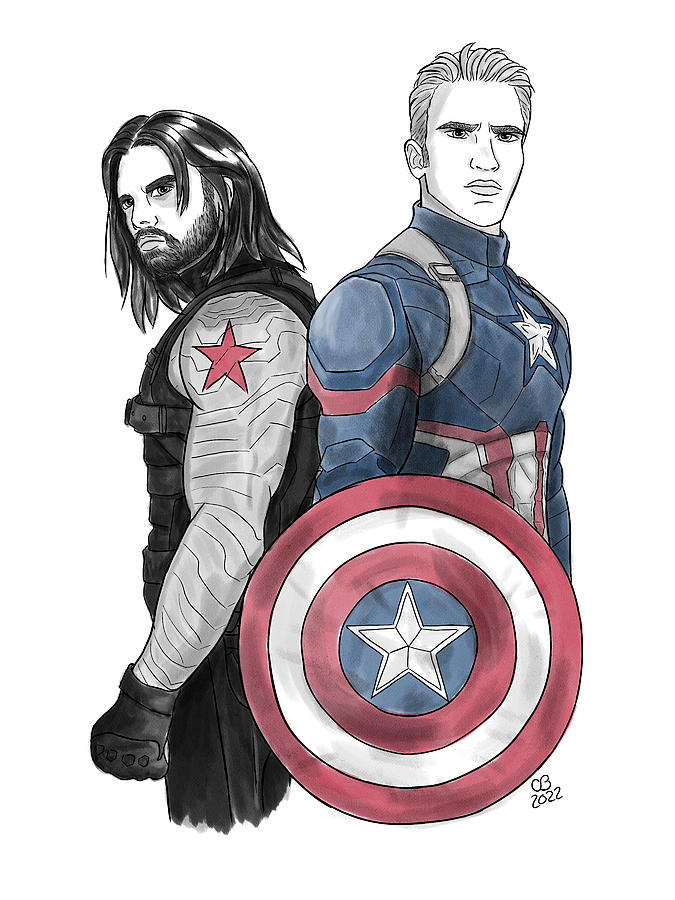 Captain America Drawing - Civil War by Cailin Dorothy
