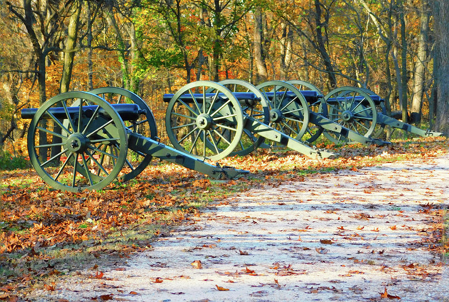 Civil War Cannons Along the Path WVA Photograph by Emmy Marie Vickers