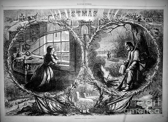 Vintage Photograph - Civil War Christmas  by Luther Fine Art