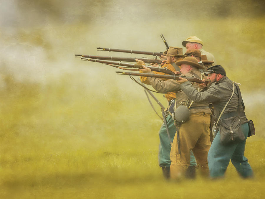 Civil War Confederate Infantry Soldiers Digital Art by Randy Steele ...