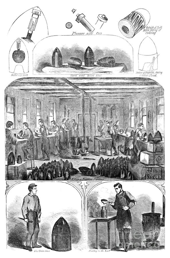 Civil War Munitions, 1861 Drawing by Granger