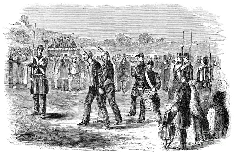 Civil War Objectors, 1861 Drawing by Granger
