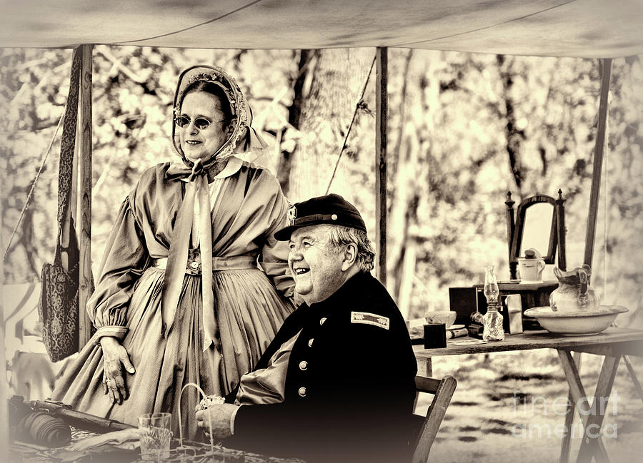 Gettysburg National Park Photograph - Civil War Officer and Wife artistic by Paul Ward