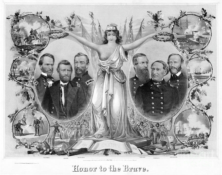 Civil War Officers Drawing by Kimmel and Forster