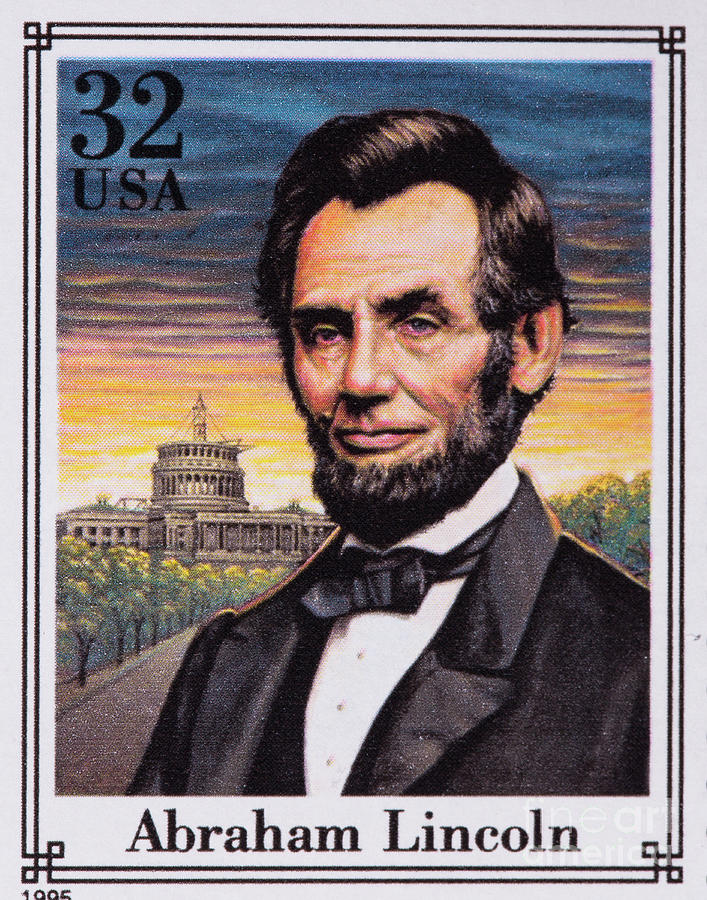 Civil War Postage Stamp Abraham Lincoln Digital Art by Randy Steele