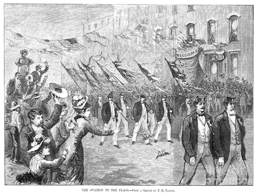 Civil War Reunion, 1879 Drawing by F H Taylor