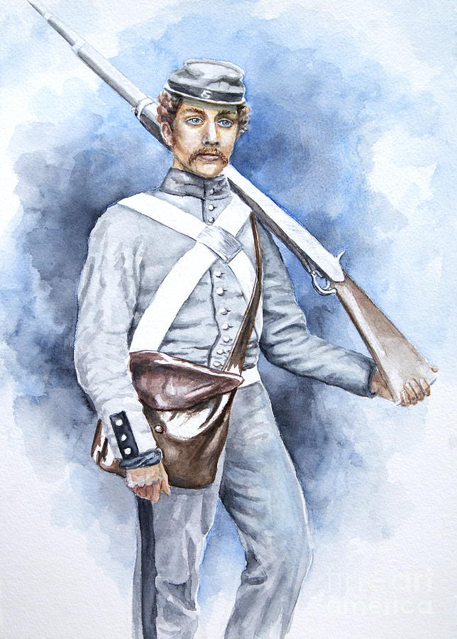 Civil War Soldier from New York Painting by Steffani GreenLeaf - Fine ...