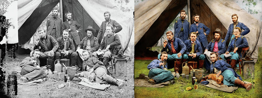 Civil War - The young George Armstrong Custer 1862 - Side by Side Photograph by Mike Savad