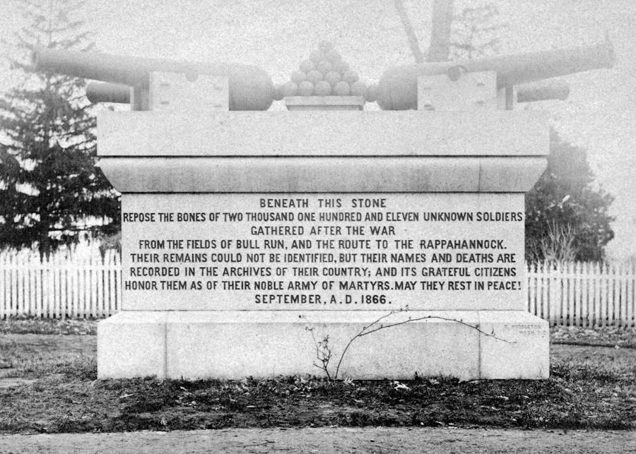 Civil War Unknowns Monument - Arlington National Cemetery 1866 Photograph by War Is Hell Store