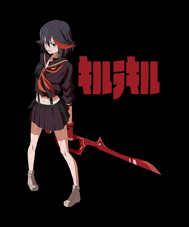 Civilized Goodness Ryuko Matoi Low Poly Kill La Kill Funny Digital Art ...