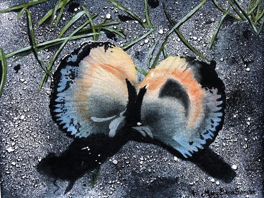 Oceans Painting - Clamin Around by Mary Ellen Gerster Oceans Painting - Clamin Around by Mary Ellen Gerster
