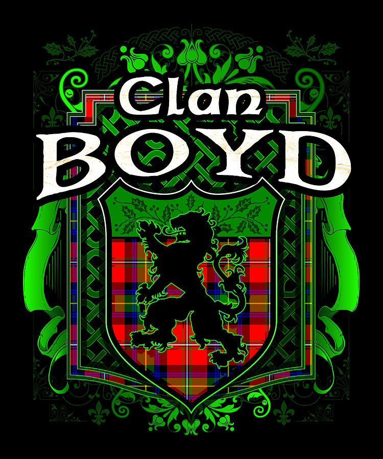 Clan Boyd Tartan Rampant Lion Celtic Digital Art By Celtic Folk | Fine ...