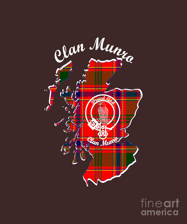 Clan Munro Scotland Map Crest Tapestry - Textile by Shaw Phillips ...