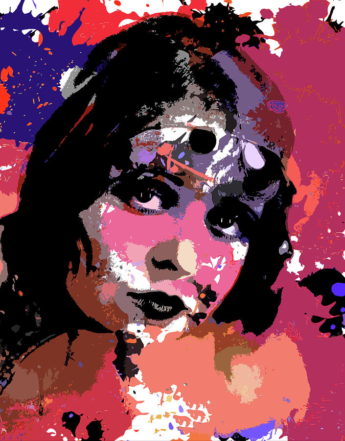 Clara Bow psychedelic portrait Digital Art by Movie World Posters