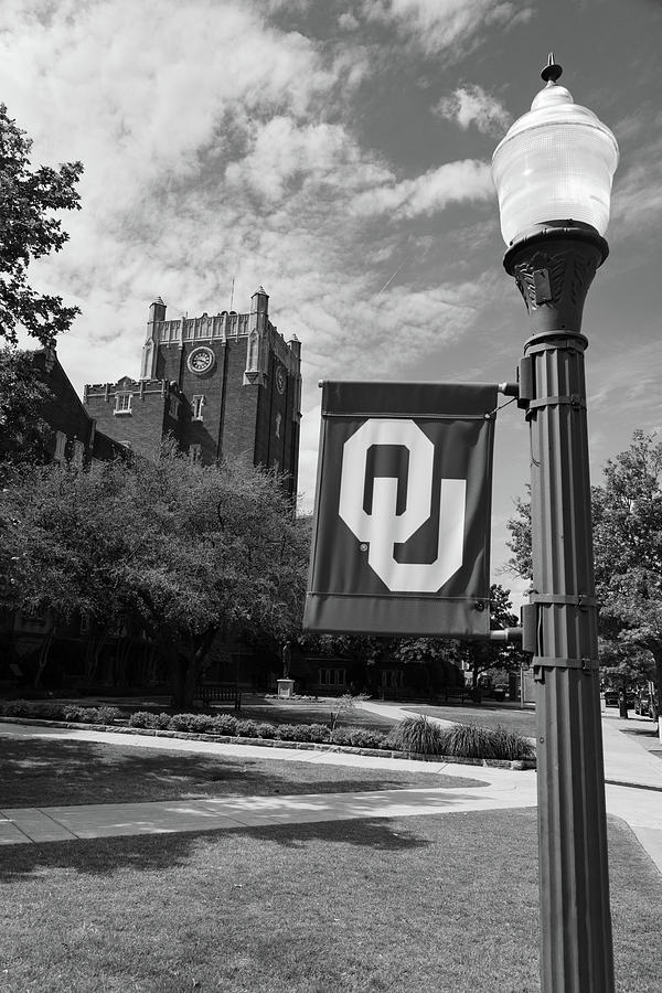 Clara E. Jones Administration at University of Oklahoma in black and white Photograph by Eldon McGraw