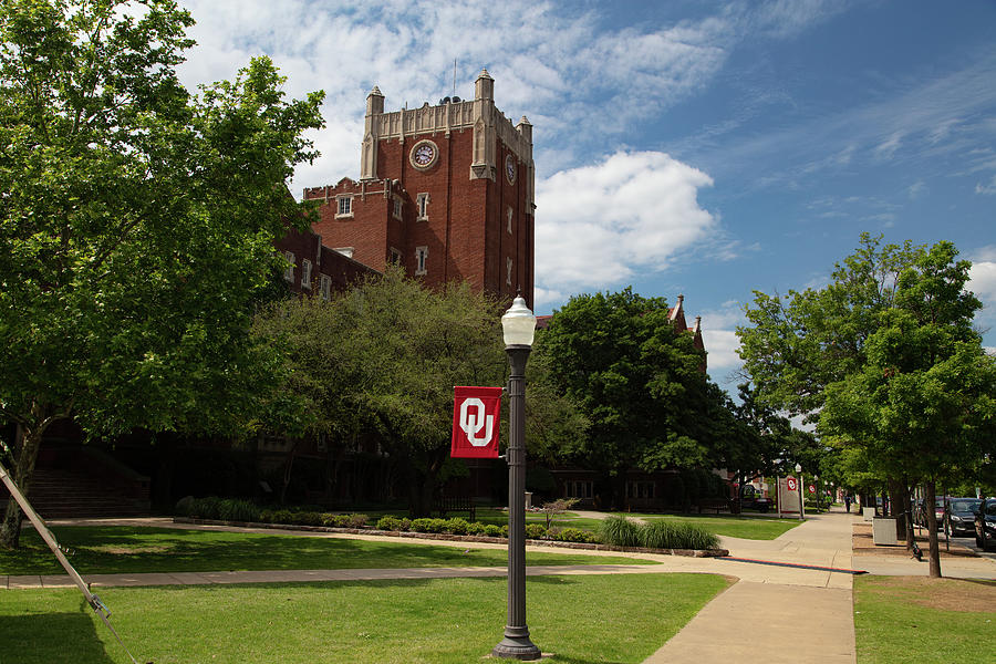 Clara E. Jones Administration Building on the campus of the University of Oklahoma Photograph by Eldon McGraw
