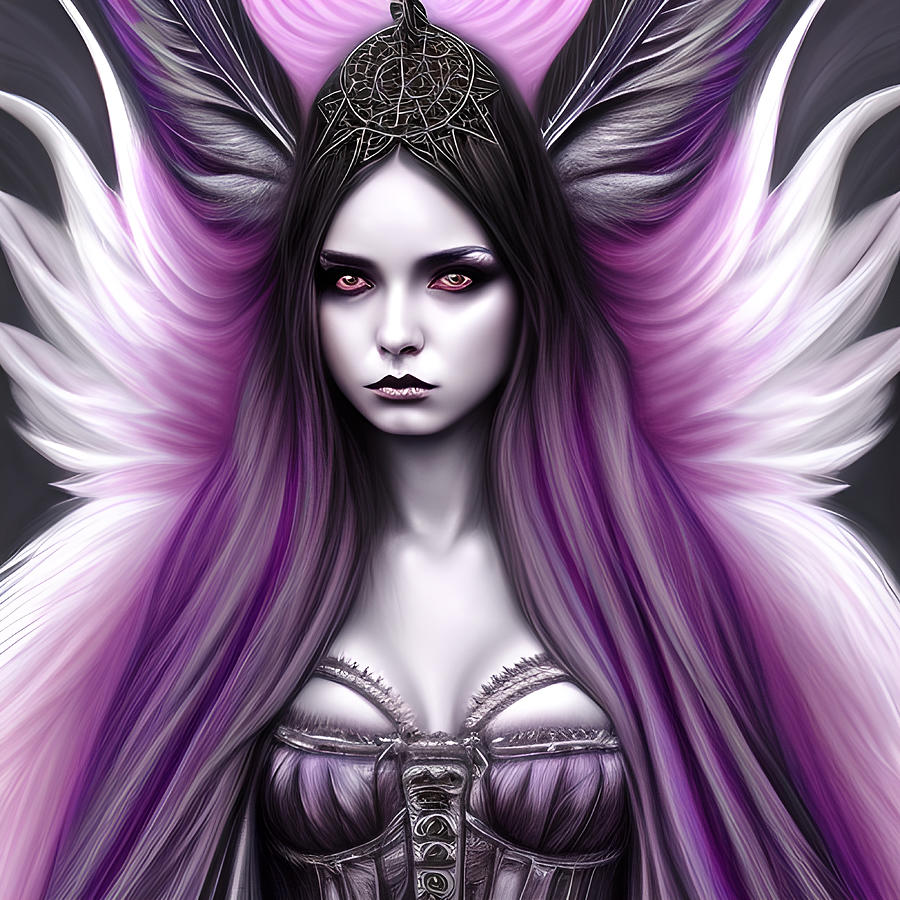 Clara The Angel Ethereal Wings Portrait Of Feathers And Delight Digital 