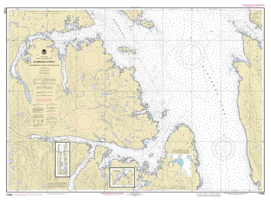 Clarence Strait Cholmondeley Sound And Skowl Arm Alaska, Noaa Chart ...