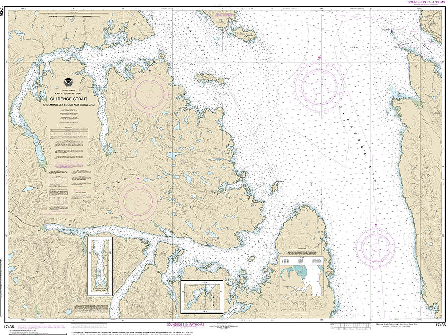 Clarence Strait Cholmondeley Sound and Skowl Arm Nautical Chart 17436 ...