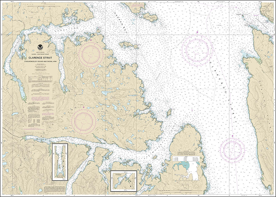 Clarence Strait Cholmondeley Sound and Skowl Arm Nautical Chart 17436 ...