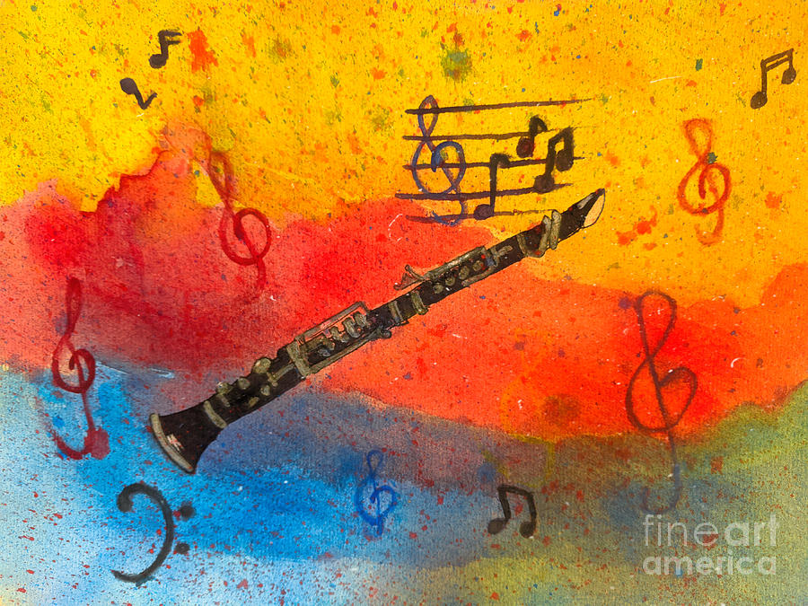 Clarinet Painting by Aurelia Schanzenbacher