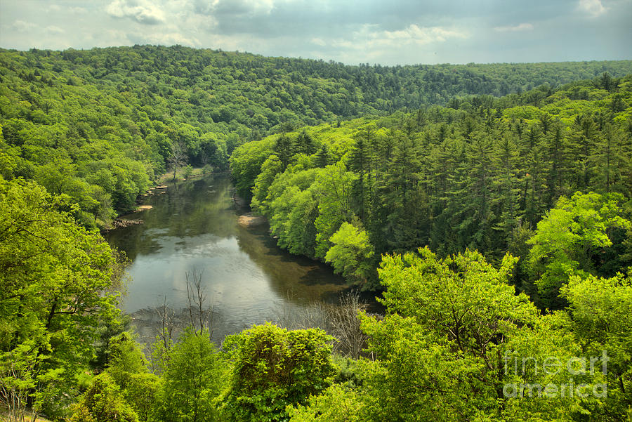 Clarion River Spring Overlook Photograph by Adam Jewell