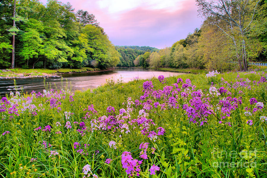 Clarion River Spring Sunset Photograph by Adam Jewell