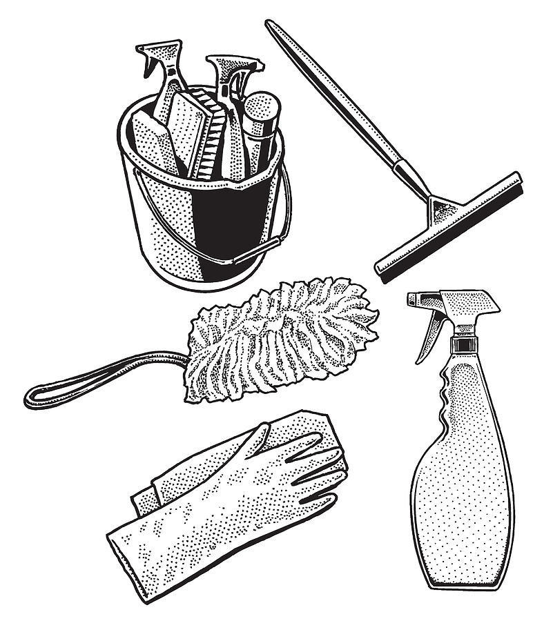 Class Cleaning Equipment Drawing by KeithBishop