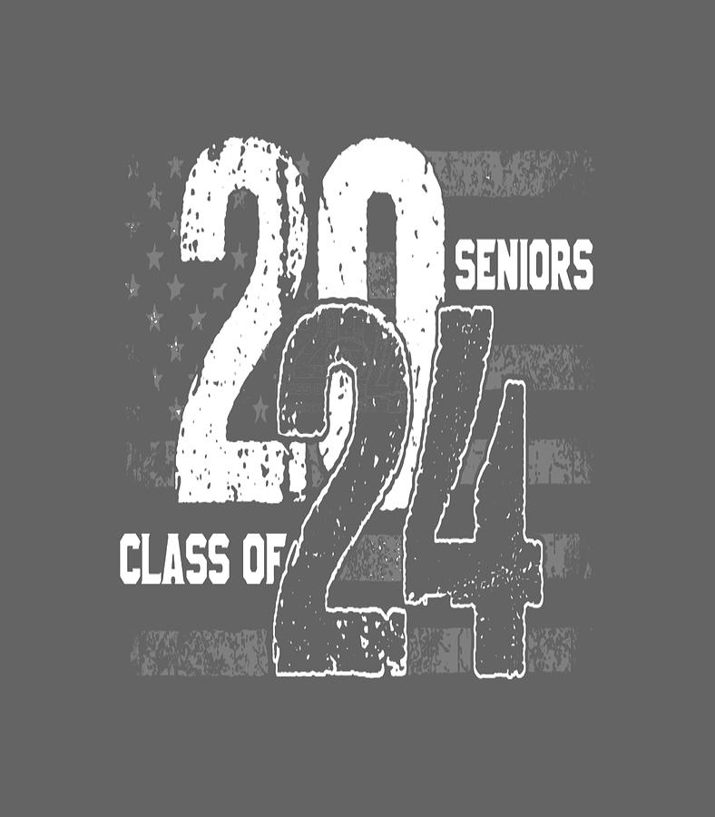 Class Of 2024 Distressed American Flag Seniors Pullover Digital Art By   Class Of 2024 Distressed American Flag Seniors Pullover Kaiden Meia 