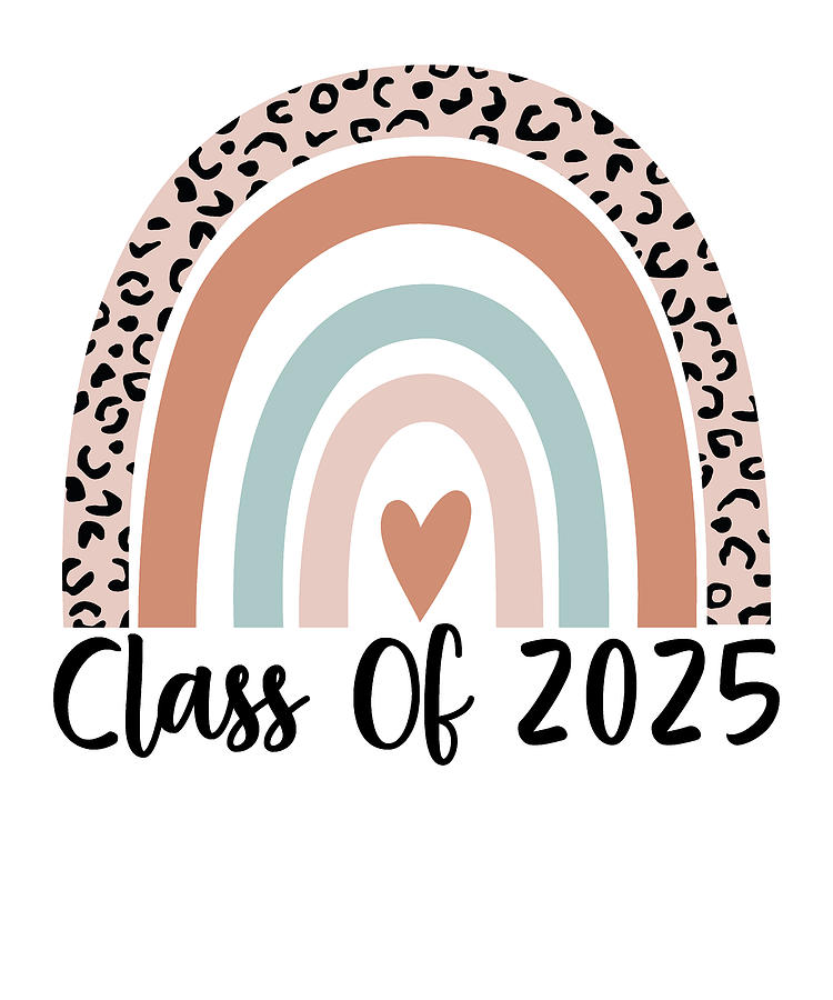 Class Of 2025 Rainbow Leopard Funny Graduation gift Digital Art by