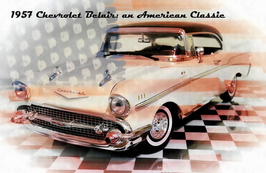 Classic 57 Chevy Digital Art by Scott Kingery