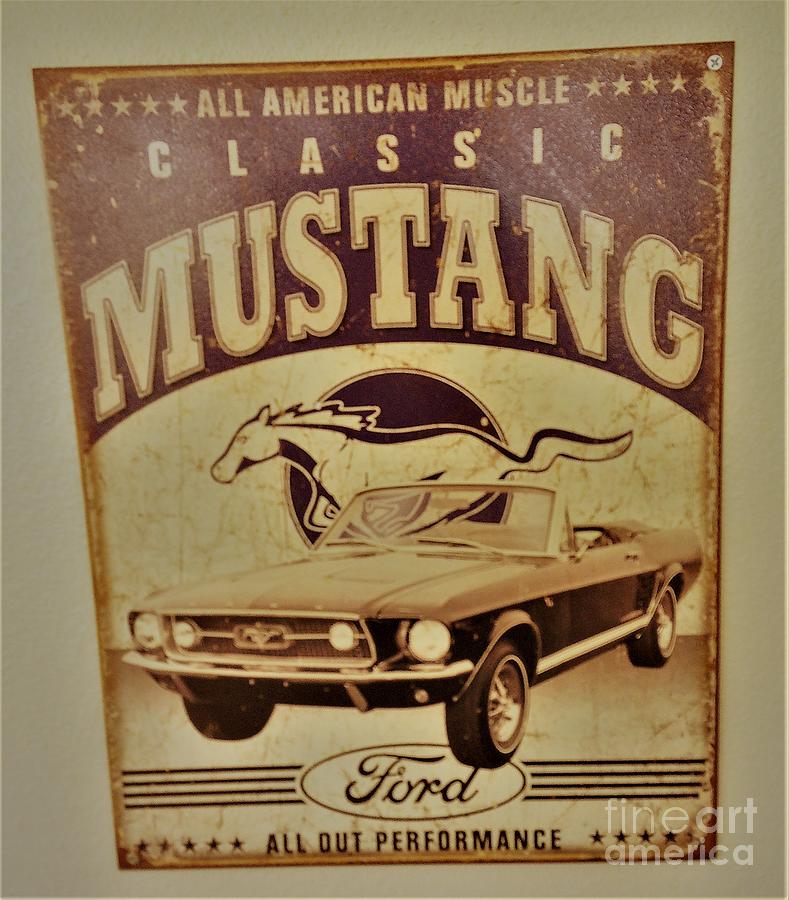 Classic All American Muscle MUSTANG Ford Photograph by Richard W Linford