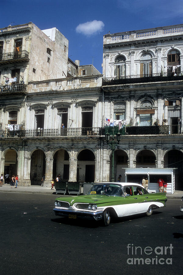 Classic American Taxi in Havana Cuba Photograph by James Brunker