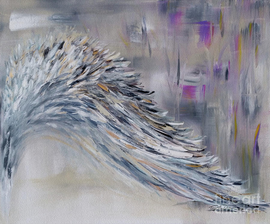 Feather Painting - Classic ANGEL WING by Tracy Delfar