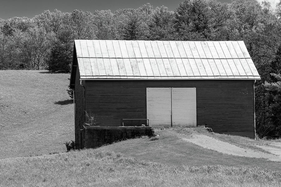 Classic Barn in Black and White Photograph by Liz Albro