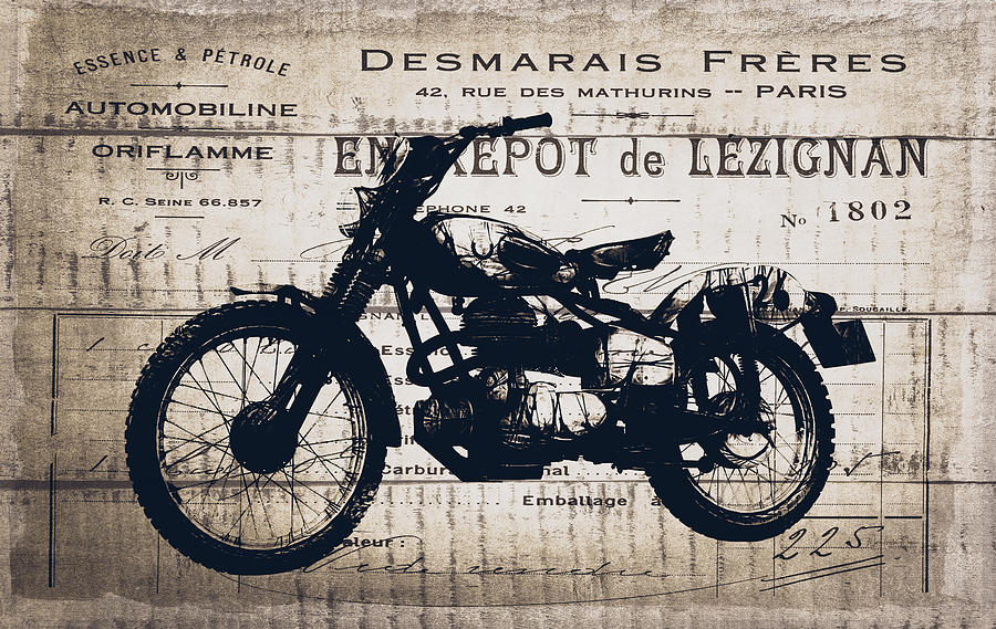 Classic BMW Motorcycle Vintage Style Photograph by Maria Angelica Maira