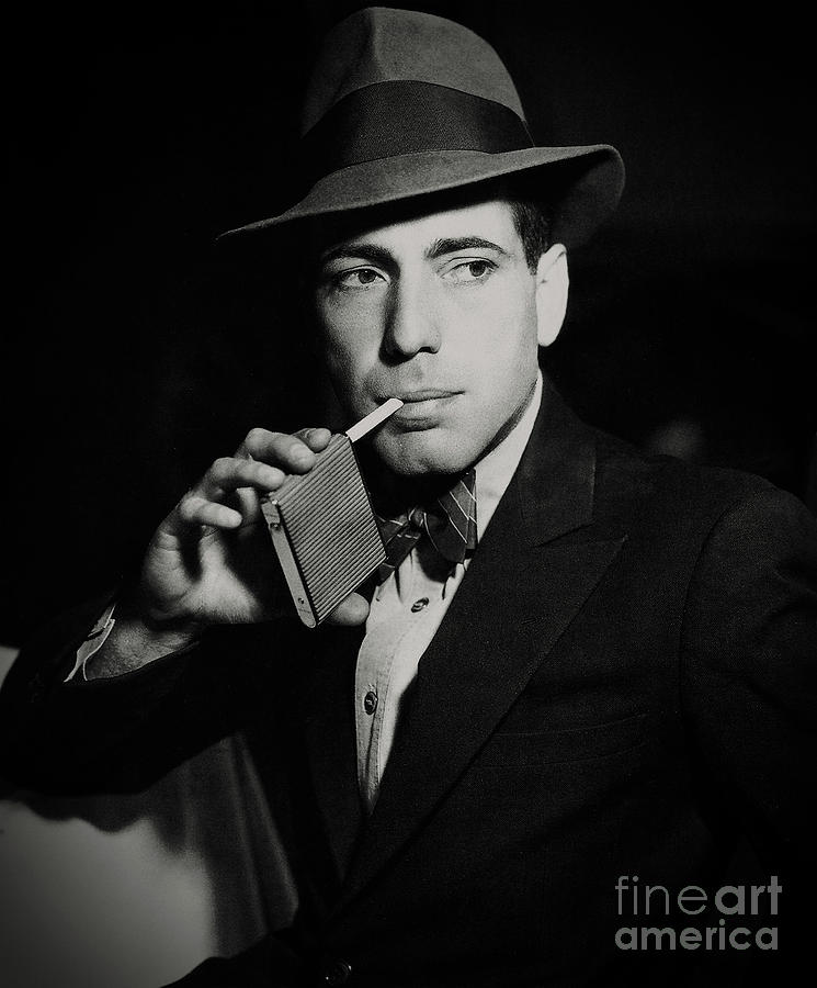 Classic Bogart - Just A Hat - Bow Tie and a Pack of Cigarettes Photograph by Doc Braham