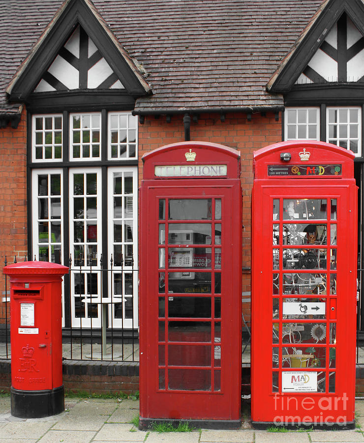 Classic British Pillar Box and Telephone Box - Study I    Photograph by Doc Braham