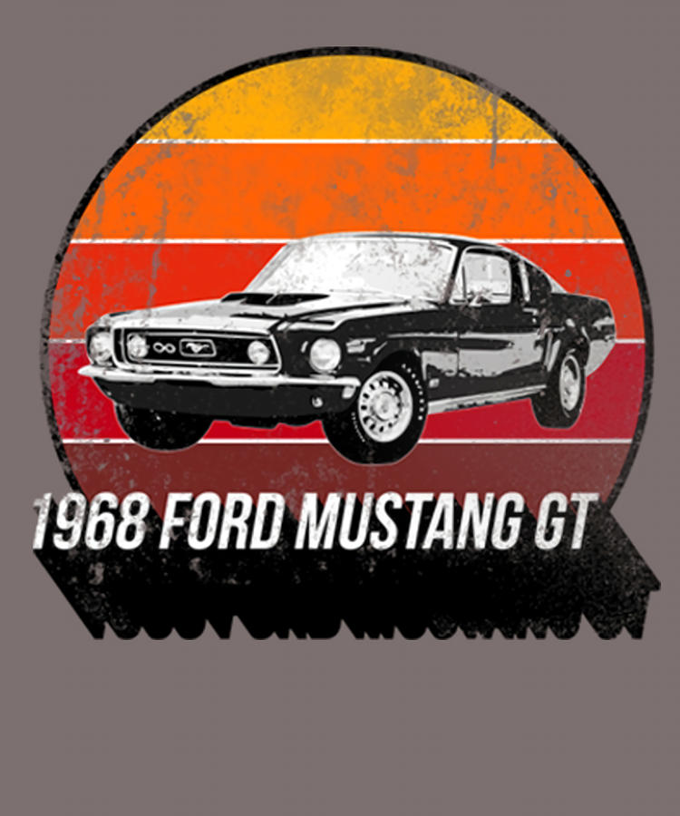 Classic Cars 1968 Ford Mustang GT Fastback Painting by Hunter Victoria ...