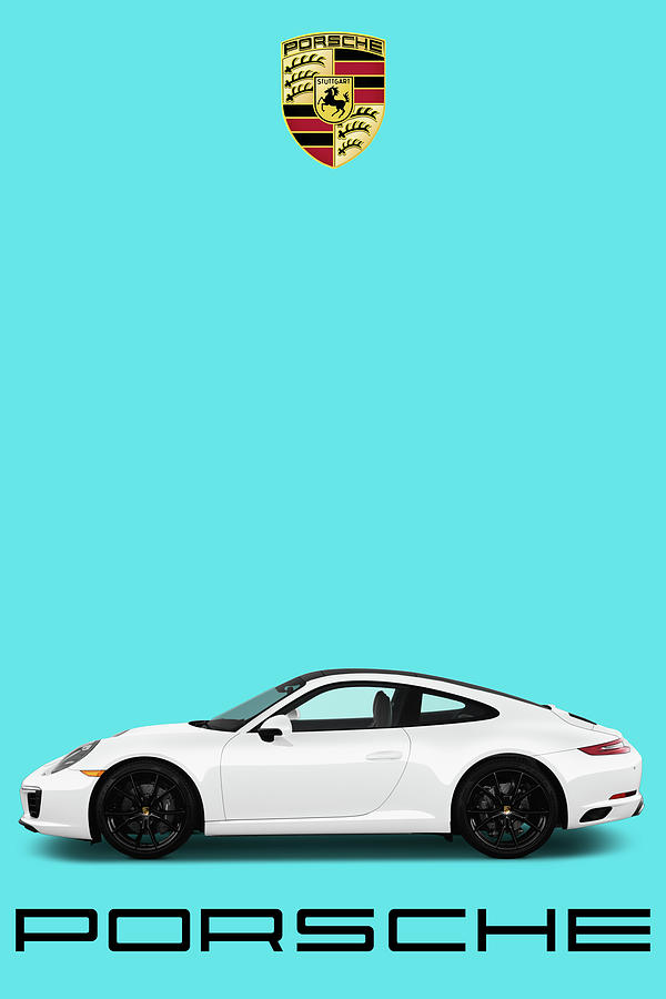 Classic Cars Porsche Poster No 1a 2018 Porsche 911 Convertible Painting