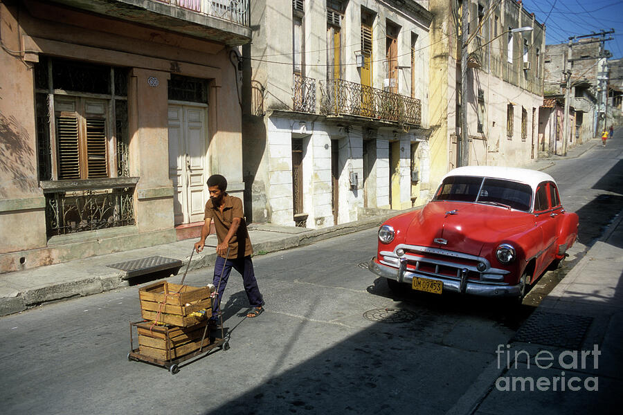 Classic Chevrolet Street Scene Santiago Cuba Photograph by James Brunker