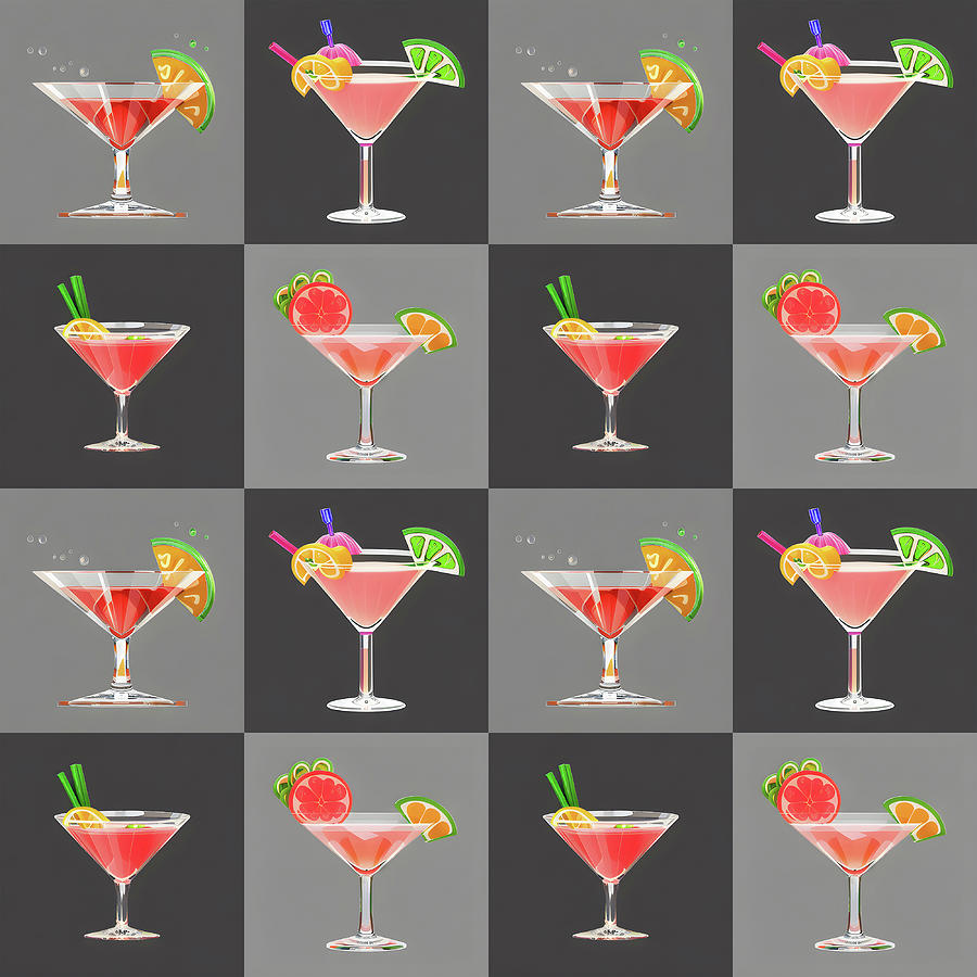 Classic cocktails Digital Art by Karen Foley