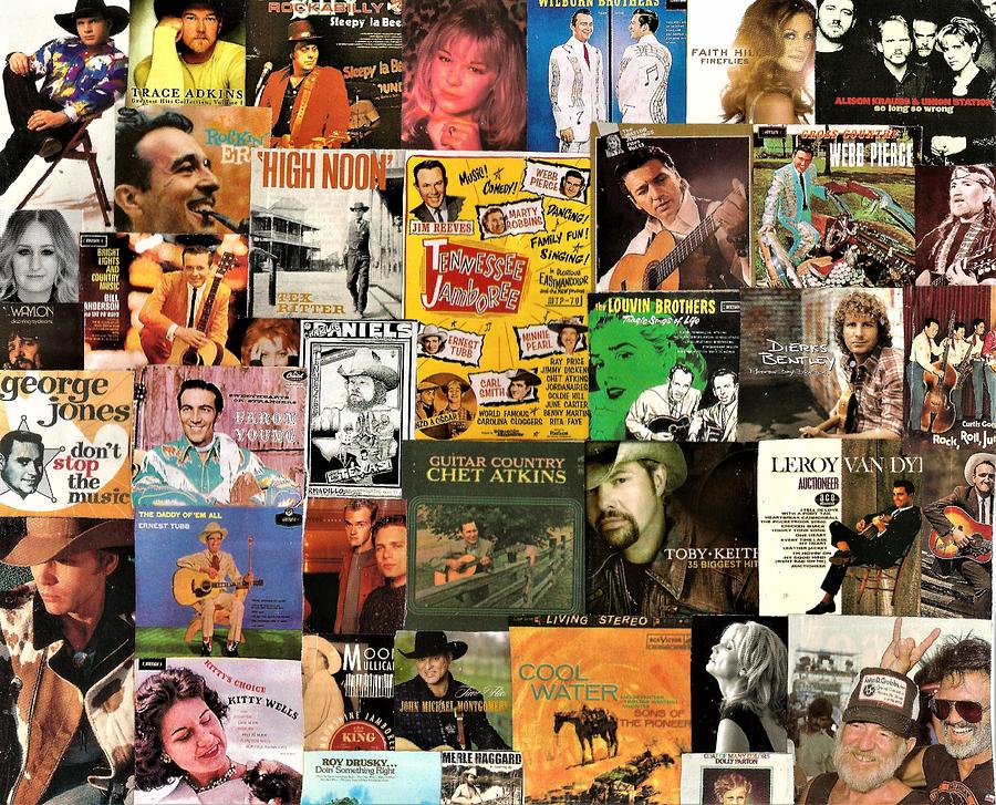 Classic Country Music Collage 4 Digital Art by Doug Siegel