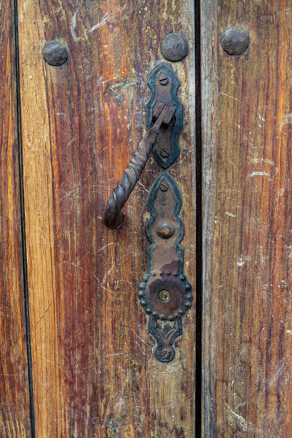 Classic door knocker along the old colonial streets of Antigua Photograph by Leslie Struxness