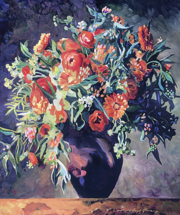 Classic Floral Arrangement Painting by David Lloyd Glover
