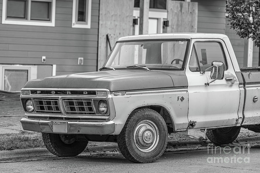 Black And White Photograph - Classic Ford Pickup  by Edward Fielding