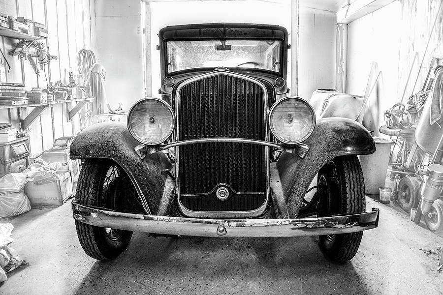 Classic Glamour Ford Black and White Photograph by Debra and Dave Vanderlaan