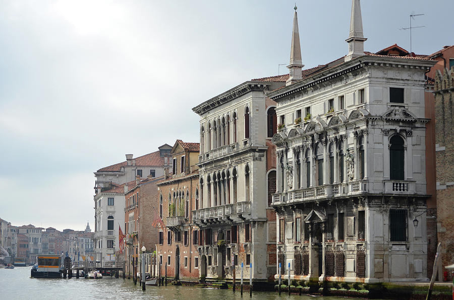 Classic Grand Canal View of Historic Palazzos in Venice Italy Photograph by Shawn OBrien