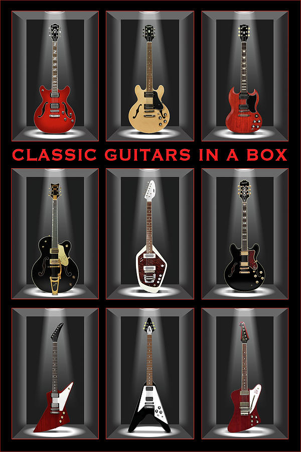 Classic Guitars in a Box Poster 2 Photograph by Mike McGlothlen