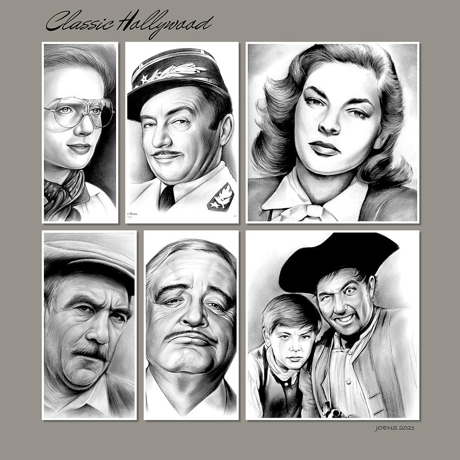 Classic Hollywood Drawing by Greg Joens